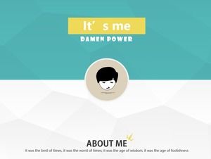 扁平简单的ppt模板，适合自我介绍或简历（两套红色和蓝色）