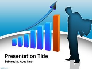 向上趋势图经典商务ppt模板