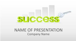 Artış eğilimi grafik başarı sembolü basit iş ppt şablonu