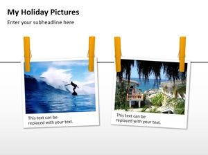 Album wisata liburan template ppt gaya Eropa dan Amerika