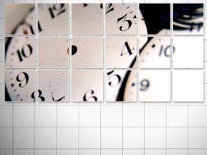 시계 격자 배경 비즈니스 ppt 템플릿입니다.