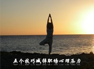 减少职场商务心理压力的五个技巧ppt模板