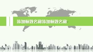 Modelo de ppt de relatório de negócios verde e simples