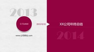 Lila prägnante ppt Vorlage zum Jahresende 2014