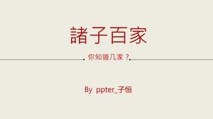 Plantilla ppt de introducción de cien caracteres zhuzi