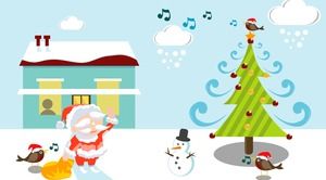 Noob手描き201Xクリスマスpptテンプレート