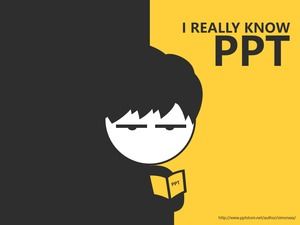 我知道一个P前传简单设计ppt模板