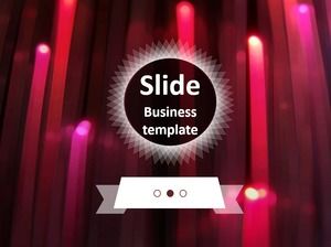 Icona traslucida bellissimo modello ppt affari viola