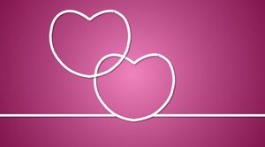 恋する蝶蝶浮かぶ雲愛する男女ダイナミックグリーティングカードPPTテンプレート