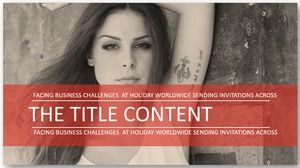 Beauty simple retro European and American style ppt template