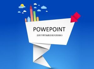 Plantilla ppt de arte estéreo de origami