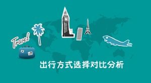 Modello PPT per analisi comparativa di diverse scelte di viaggio