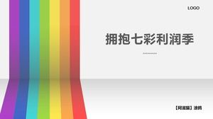 Bunte Farbleiste einfache ppt Vorlage