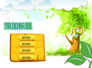 Templat ppt courseware kartun dinamis untuk sekolah dasar