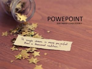 Botol penuh bintang cinta romantis template ppt bahasa bintang