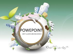 둥근 지구에 비즈니스를위한 작은 신선한 비즈니스 ppt 템플릿