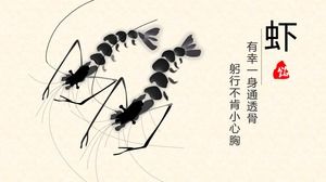 Șablon de proiectare de diapozitive șablon ppt creveți creată manual