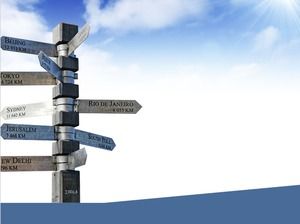 ppt 템플릿 방향 안내 간판