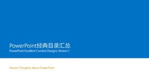 Win8 style classic simple directory ppt template