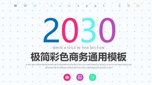 Template PPT bisnis warna minimalis