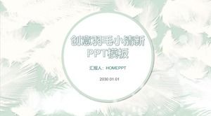 Download gratuito del modello PPT creativo elegante sfondo piuma