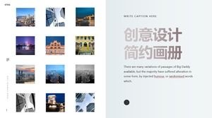 Modèle PPT d'album européen et américain simple et élégant