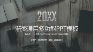 個性心情辦公室桌面背景PPT模板