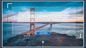 Templat PPT album perjalanan kota gaya Eropa dan Amerika