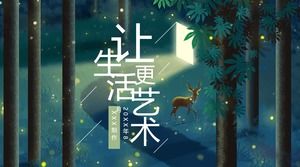 Art ilustrare șablon PPT fundal