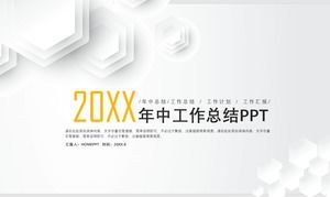 Latar belakang poligon sederhana latar belakang tengah kerja ringkasan template PPT