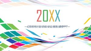 Modă colorată PPT plan de lucru curbă de modă colorat