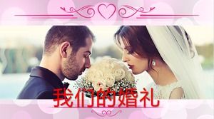 Modelo de PPT de álbum de casamento "Nosso casamento"