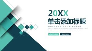 Dynamiczny wielokąt tło ogólne raport podsumowujący pracę szablon PPT