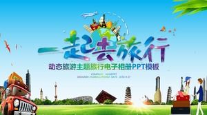 Modèle PPT d'album de voyage "Ensemble pour voyager"