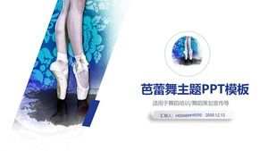 قالب PPT بسيط موضوع الباليه الأزرق