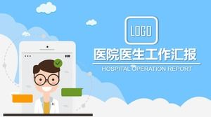 Modèle PPT de résumé de travail de médecin de dessin animé