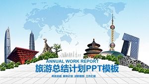 Modèle PPT de résumé du travail dans l'industrie du voyage