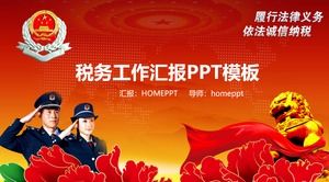 เท็มเพลต PPT รายงานสรุปงานบรรยากาศในบรรยากาศ IRS สีแดง