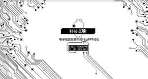 Template PPT sirkuit elektronik sederhana hitam dan putih