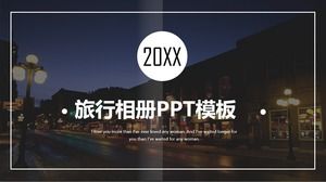 Modello PPT dell'album da viaggio in stile album fotografico