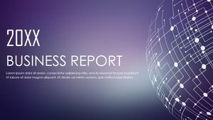 Purple iOS style European and American technology PPT template