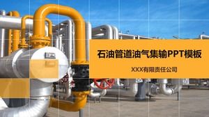 Modèle PPT de collecte et de transport de pétrole et de gaz sur fond d'oléoduc