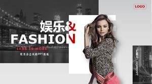 Template PPT wanita gaya majalah Eropa dan Amerika yang dinamis