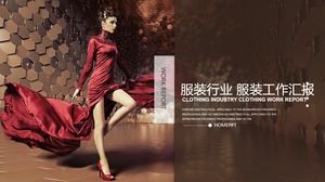 Templat PPT industri pakaian fashion