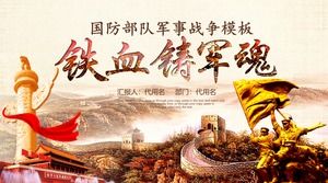 "Demir kan ordunun ruhunu attı" savunma gücü askeri savaş PPT şablonu