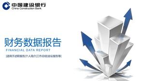 Modelul PPT al raportului financiar al băncii de construcții cu fundal săgeată solid