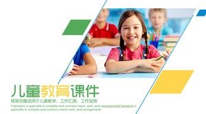 Template PPT pendidikan warna anak-anak segar