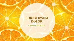 قالب الفاكهة موضوع PPT على خلفية شريحة برتقالية