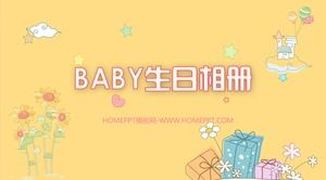 Cute baby birthday album PPT template