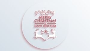 Rena simples em relevo modelo PPT de Natal